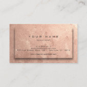 銅バラ金ゴールド赤面美しいメイクアップアーティストセメント 名刺 (裏面)