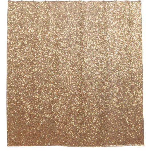 銅バラ金ゴールド金属グリッター シャワーカーテン (正面)