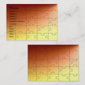 銅パズルプロファイルカード 名刺 (正面/裏面)