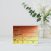 銅パズルプロファイルカード 名刺 (スタンド正面)