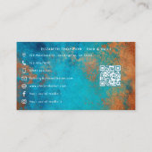 銅パティナターコイズグランジブラックウーマンサロン 名刺 (裏面)