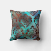 銅パティナラステッドダマスク クッション (裏面)