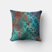 銅パティナラステッドダマスク クッション (正面)