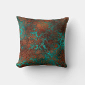 銅パティナラステッドダマスク クッション (正面)