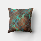 銅パティナラステッドダマスク クッション (裏面)