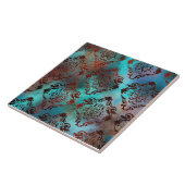 銅パティナラステッドダマスク タイル (側面)