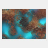 銅パティナラステッドダマスク ラッピングペーパーシート (正面3)