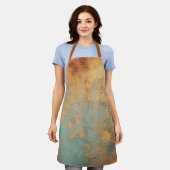銅パティーナ素朴メタル エプロン (着用した状態)