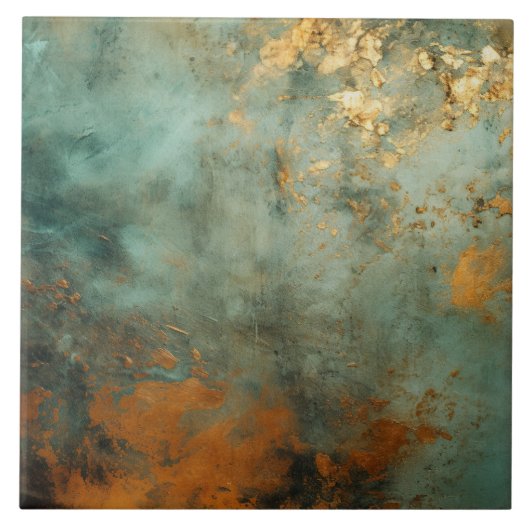 銅パティーナ素朴メタル タイル (正面)