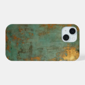 銅パティーナ素朴メタル iPhone 15ケース (裏面横)