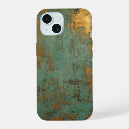 銅パティーナ素朴メタル iPhone 15ケース (裏面)