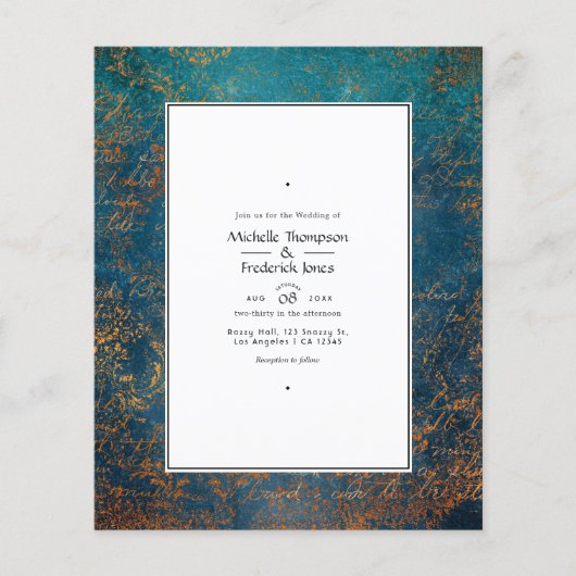 銅パテグランジィナとターコイズウェディングアクト チラシ (正面)