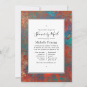 銅パテグランジィナとターコイズシャワーbyメール 招待状 (正面)