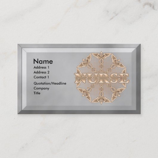 銅ファンシーカドゥセウスRNナース 名刺 (正面)