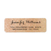 銅フェイクグリッタールック差出人住所ラベル ラベル (正面)