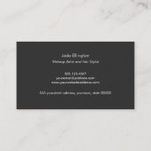 銅フェイクシークイン黒とピンクの対角線美しい 名刺 (裏面)