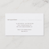 銅フェイクミニマリストアポイントメント 予約カード (裏面)