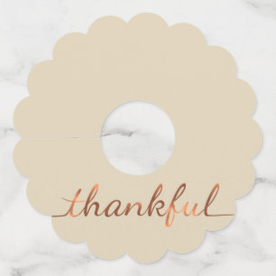  – 銅フェイク感謝カスタム台本 ワイングラスタグ