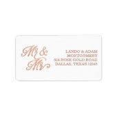 銅フェイク氏 ラベル (正面)