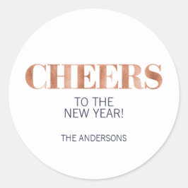 銅フェイク箔応援新年のステッカー ラウンドシール