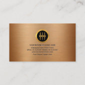 銅フェイク色のオーディオ・ディスプレイ・エンボス文字DJ 名刺 (裏面)