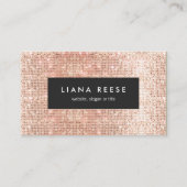 銅フェイク金ゴールドシークイン美しいサロン 名刺 (正面)