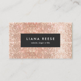 銅フェイク金ゴールドシークイン美しいサロン 名刺