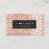 銅フェイク金ゴールドシークイン美しいサロン 名刺 (正面)