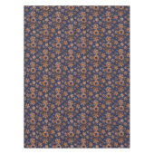 銅フェイク雪片ネイビーブルーテーブルクロス テーブルクロス (正面)