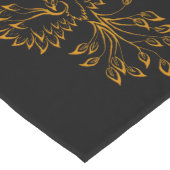 銅フェニックスがブラックで登場 ロングテーブルランナー (コーナー)