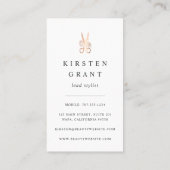 銅フローラはさみロゴヘアスタイリスト 名刺 (裏面)