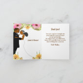 銅フローラアフリカン結婚アメリカンありがとう サンキューカード (内部)