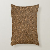 銅フローラ:エンボスパネルアート。 アクセントクッション (正面(垂直))
