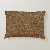 銅フローラ:エンボスパネルアート。 アクセントクッション (裏面)