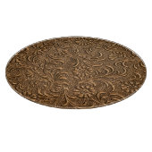 銅フローラ:エンボスパネルアート。 カッティングボード (角)