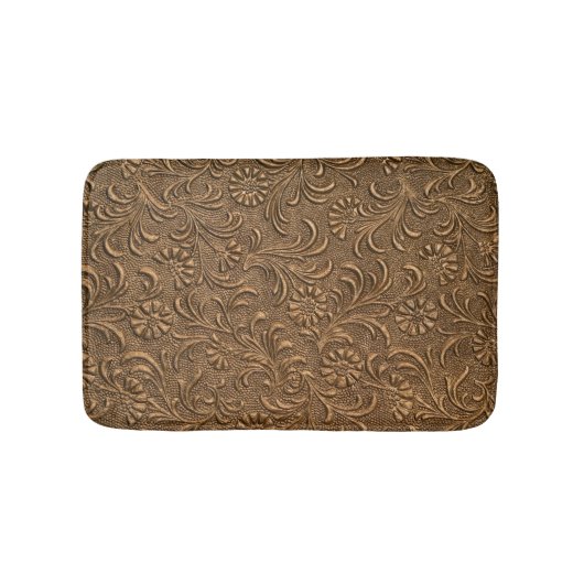 銅フローラ:エンボスパネルアート。 バスマット (正面)