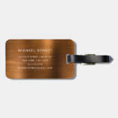 銅ブラッエレガントドモノグラムのメタル ラゲッジタグ (裏面横)