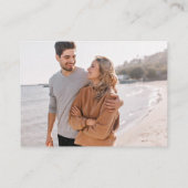 銅ブラックゴシック結婚のQRコードRSVPオンライン エンクロージャーカード (裏面)