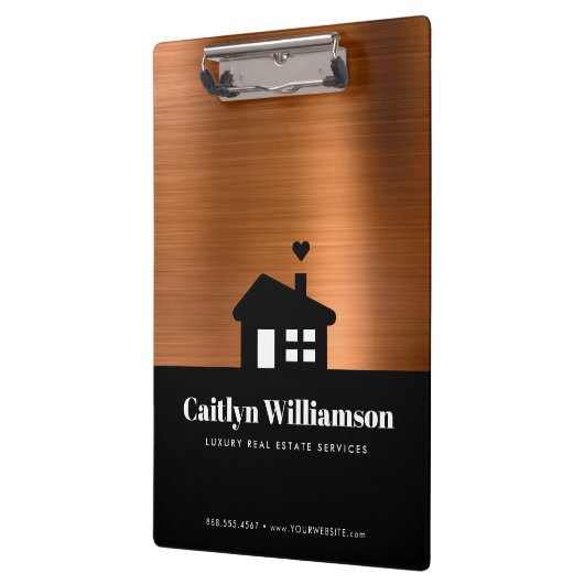 銅ブラック実在エステートブローカーハウスプロフェッショナル クリップボード (左)