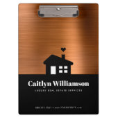 銅ブラック実在エステートブローカーハウスプロフェッショナル クリップボード (正面)