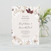 銅ブルゴーニュのワイルドフラワーの駆け落ち 招待状 (スタンド正面)