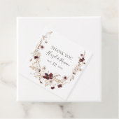 銅ブルゴーニュの野花 |ありがとうございますメッセージカード フェイバータグ (インサイチュ)