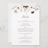 銅ブルゴーニュの野花 |すべて結婚の 招待状 (裏面)