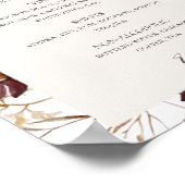 銅ブルゴーニュの野花 |ドリンクのメニュー記号 ポスター (角)