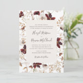 銅ブルゴーニュの野花 |伝統的結婚s 招待状 (スタンド正面)