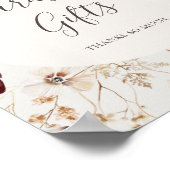 銅ブルゴーニュの野花 | Beigeカードとギフト ポスター (角)