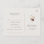 銅ブルゴーニュWildflower Beige SongリクエストRSVP ポストカード (裏面)