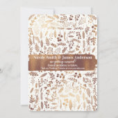 銅ブロンズゴールドホイル モダン セーブ・ザ・デート フォト 招待状 (裏面)