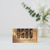 銅ブロンズ層の上の便利屋タブ 名刺 (スタンド正面)