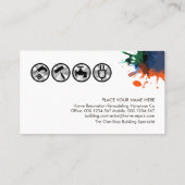 銅ブロンズ層の上の便利屋タブ 名刺 (裏面)